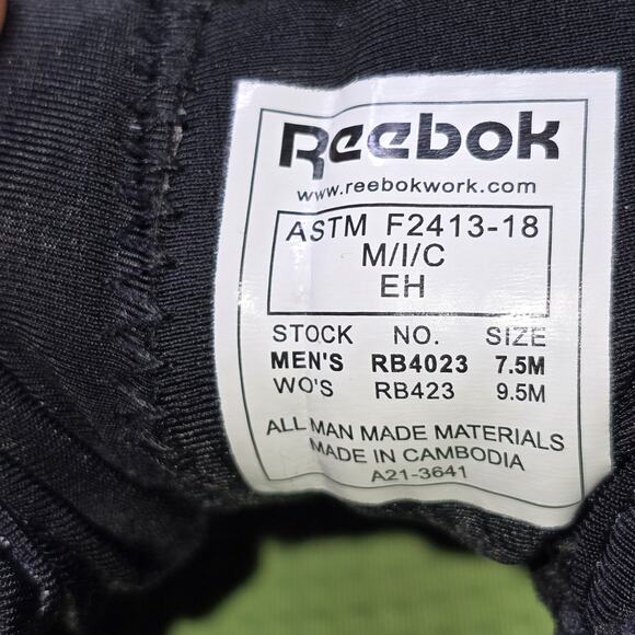 Reebok Womens Sublite Legend Work Sneaker Black Size 9.5 **Rep Box** - Picture 6 of 6